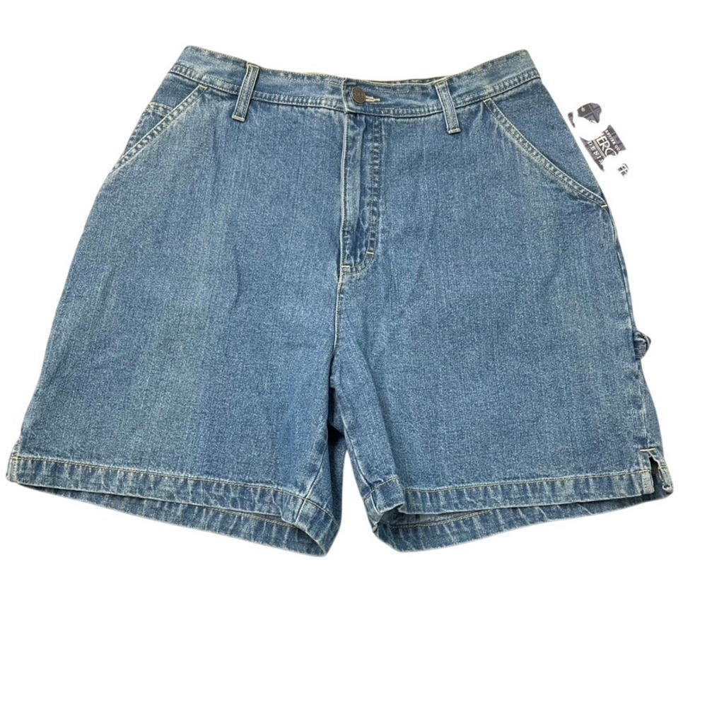 Vintage Cherokee Denim Carpenter‎ Shorts Womens 14 Blue High Rise Y2K 90s NWT